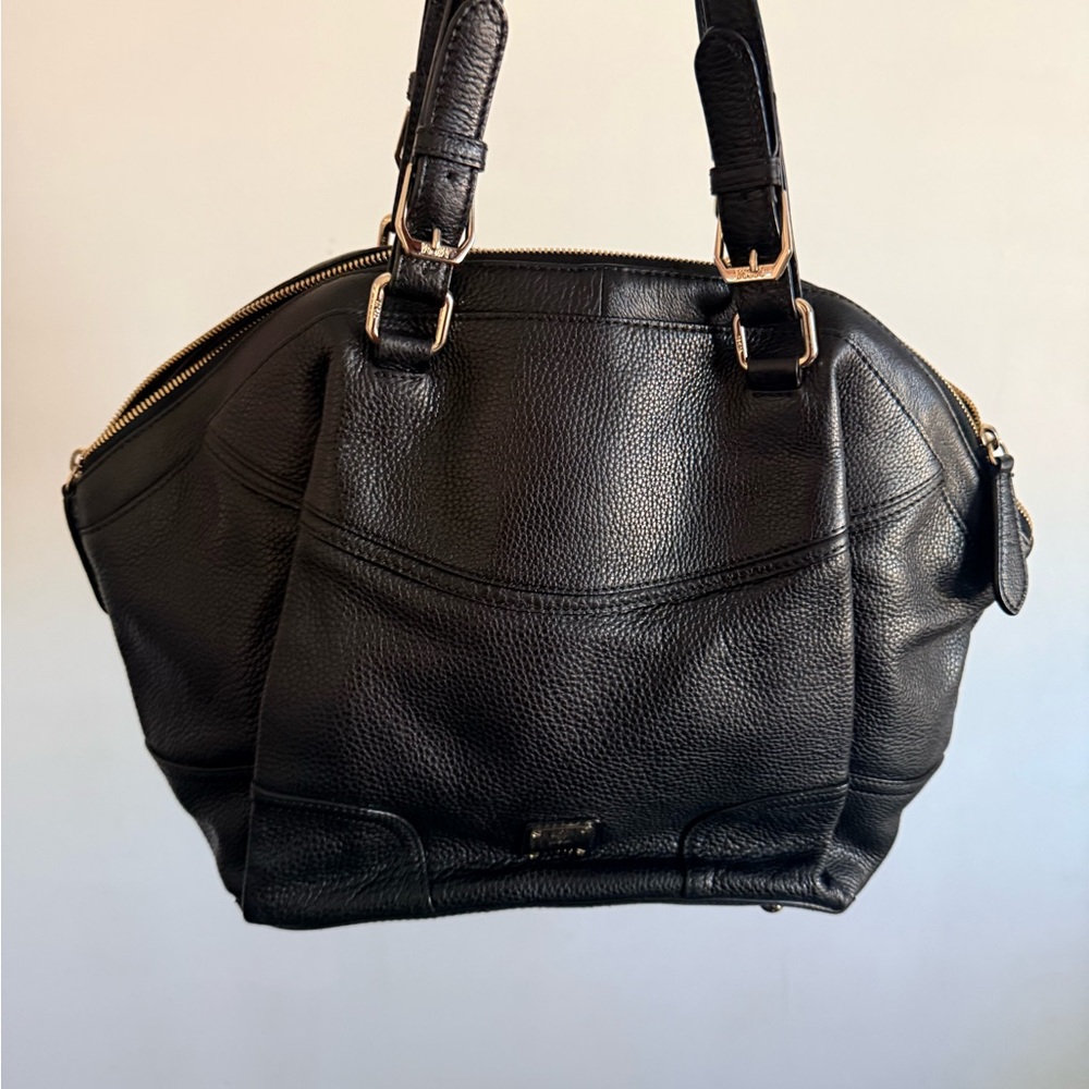 MCM Black Leather Shoulder Bag